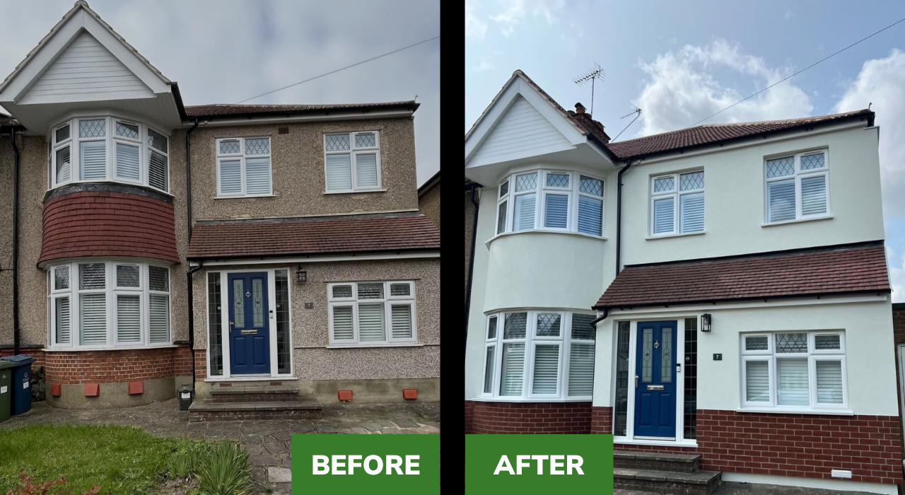 Covering Pebbledash with Insulation Boards