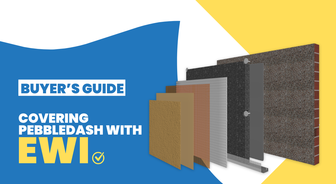 Covering Pebbledash with Insulation Boards