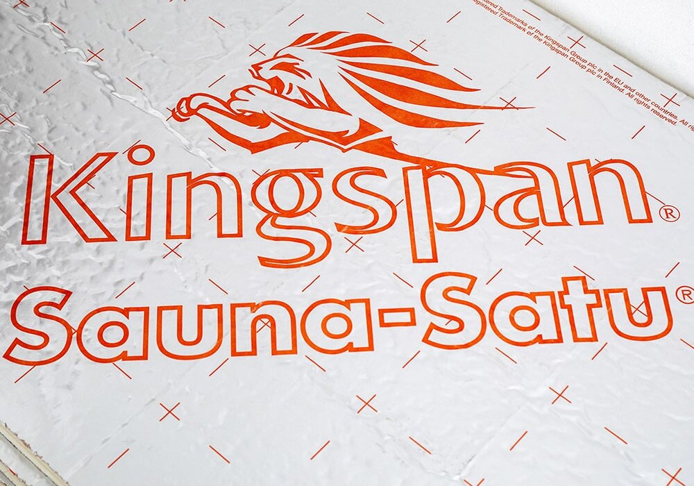 Kingspan Sauna-Satu is a high-performance insulation board designed for environments with high humidity and heat, such as saunas or steam rooms. Its foil-faced surface provides excellent thermal resistance and makes it suitable for specialist insulation applications.