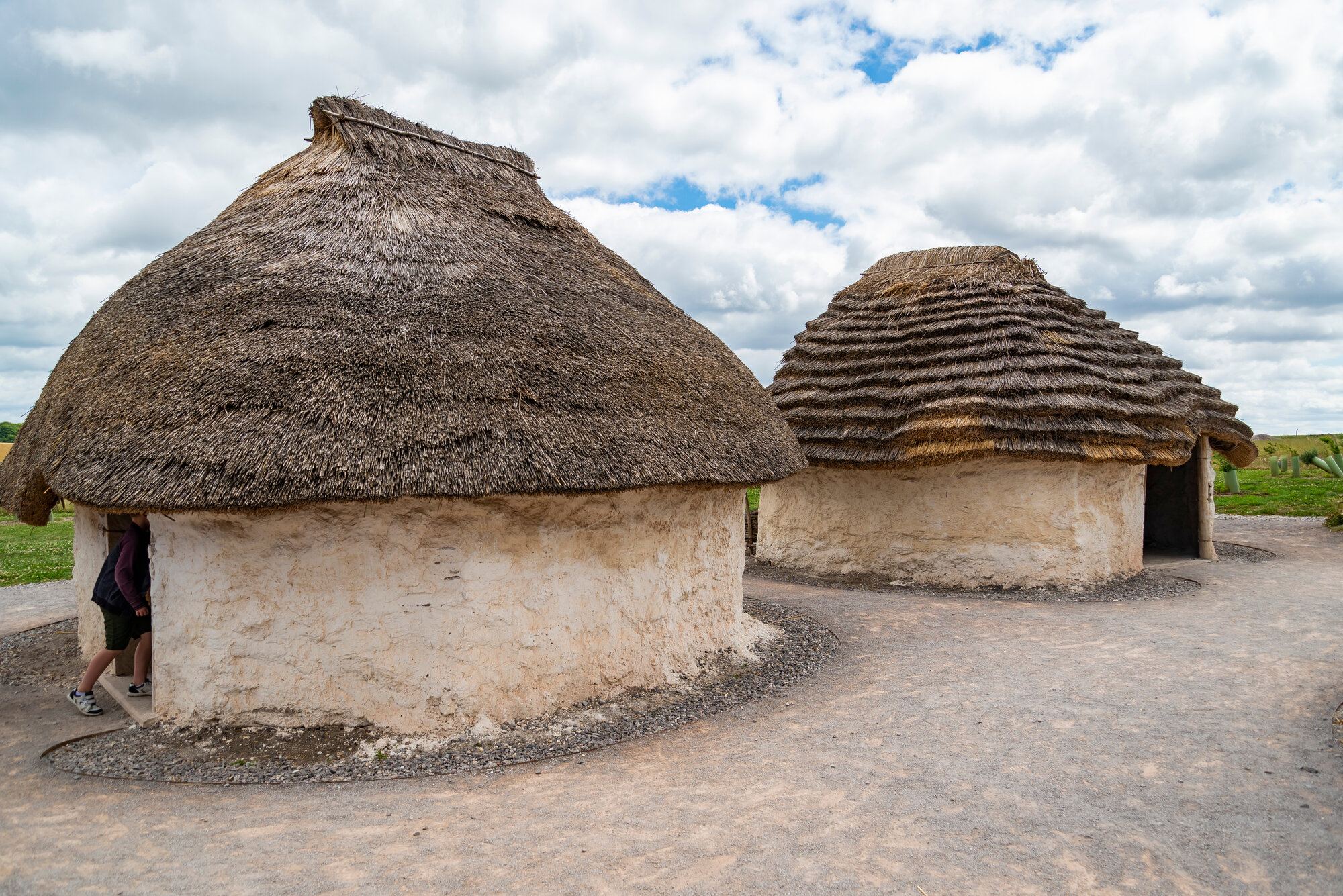 Modern Recreations of Medieval Rendered Huts