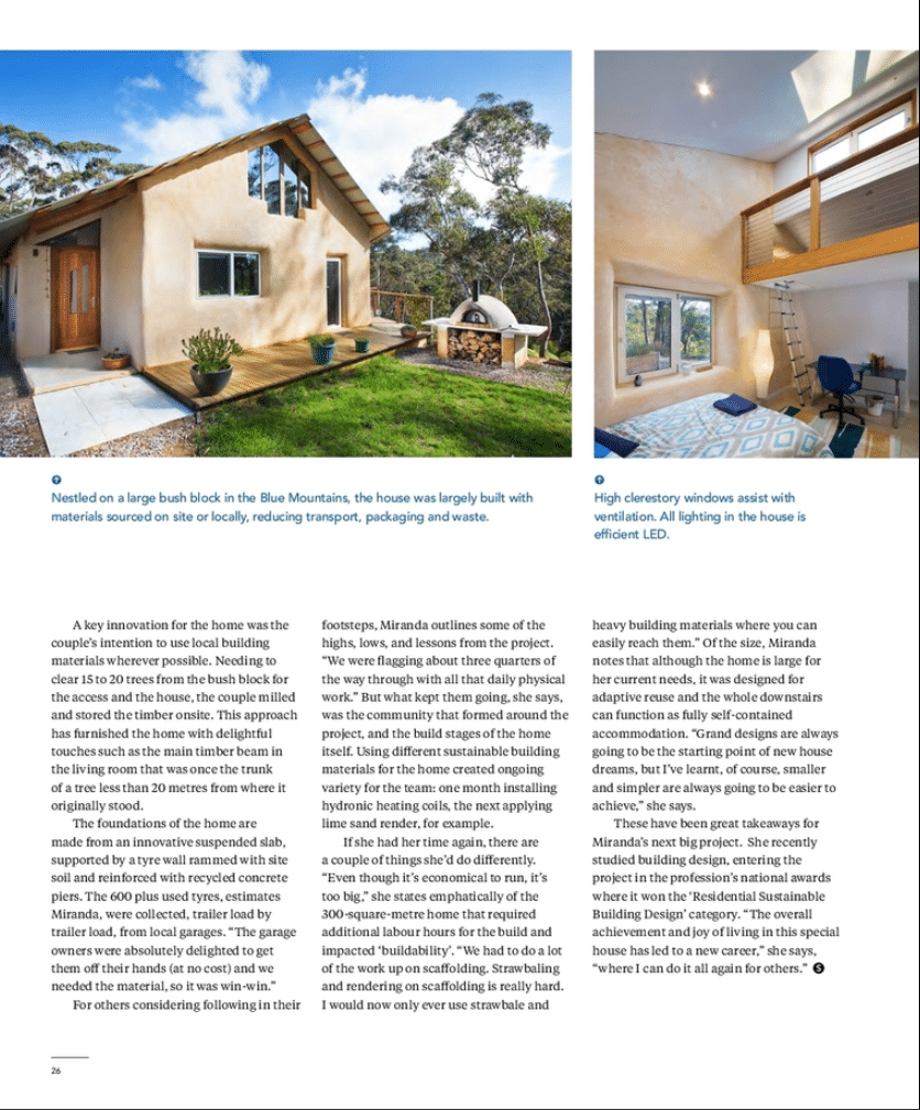 A lime render façade in an Eco home