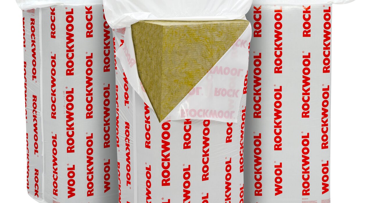 Packs of Rockwool insulation partially opened to show the fibrous material Rockwool insulation is a stone wool product known for its excellent fire resistance, thermal insulation, and soundproofing qualities. It's widely used in external wall insulation systems for its robustness and non-combustibility.