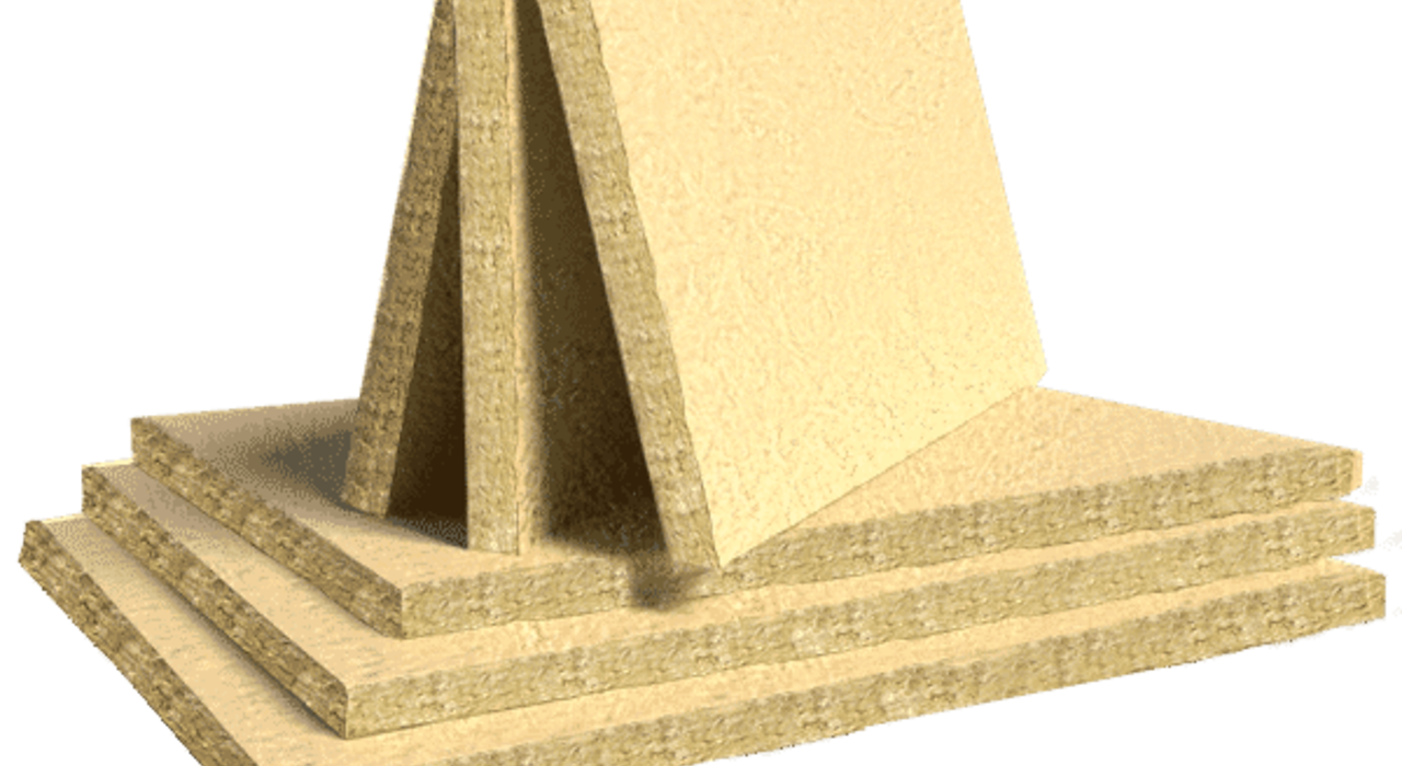 Close-up of mineral wool insulation boards stacked and angled to show depth and texture. Available from EWI Store, mineral wool offers excellent fire resistance and acoustic insulation, making it ideal for external wall insulation systems in both residential and commercial applications.