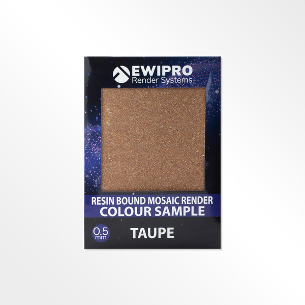 EWI Pro Resin Bound Mosaic Render Colour Sample Sleeve Taupe Taupe