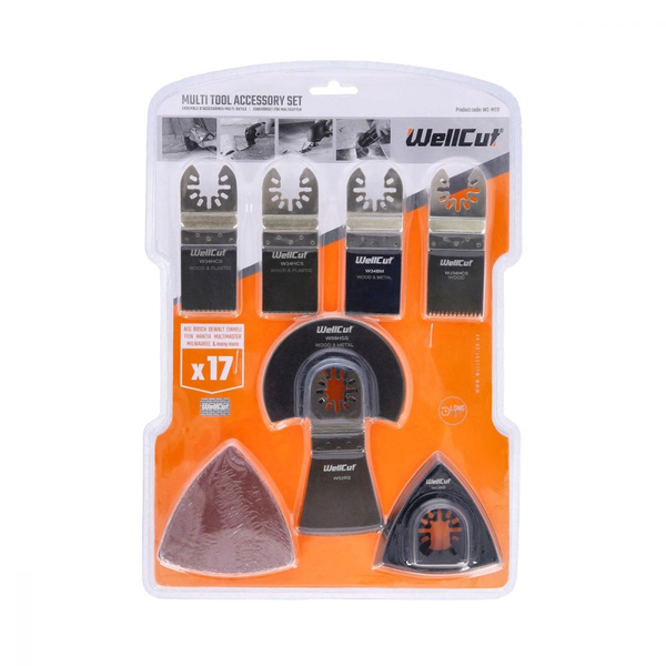 WellCut Wellcut - Multi-tool 17 Piece Accessory Set