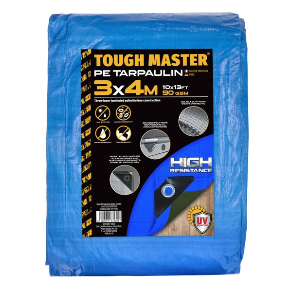 TOUGH MASTER Water Resistant Tarpaulin Sheet - 3x4m 3x4m