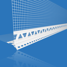 Likov uPVC Render Corner Bead with Mesh and Nose (2.5m)