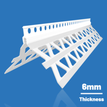 Likov White Corner Bead - No Mesh - 6mm 6mm Single Bead