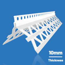Likov White Corner Bead - No Mesh - 10mm - Single Bead 10mm Single Bead