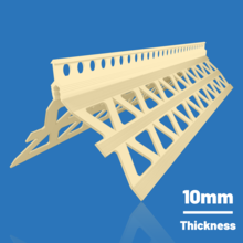 Likov Ivory Corner Bead - No Mesh - 10mm 10mm Single Bead