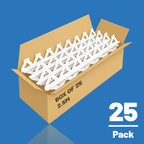 Wemico Flexible uPVC Arch Bead (2.5m) - Pack of 25 Pack of 25 Beads