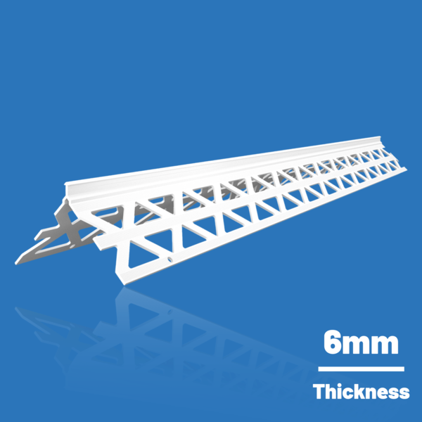 Likov White Corner Bead - No Mesh - 6mm 6mm Single Bead