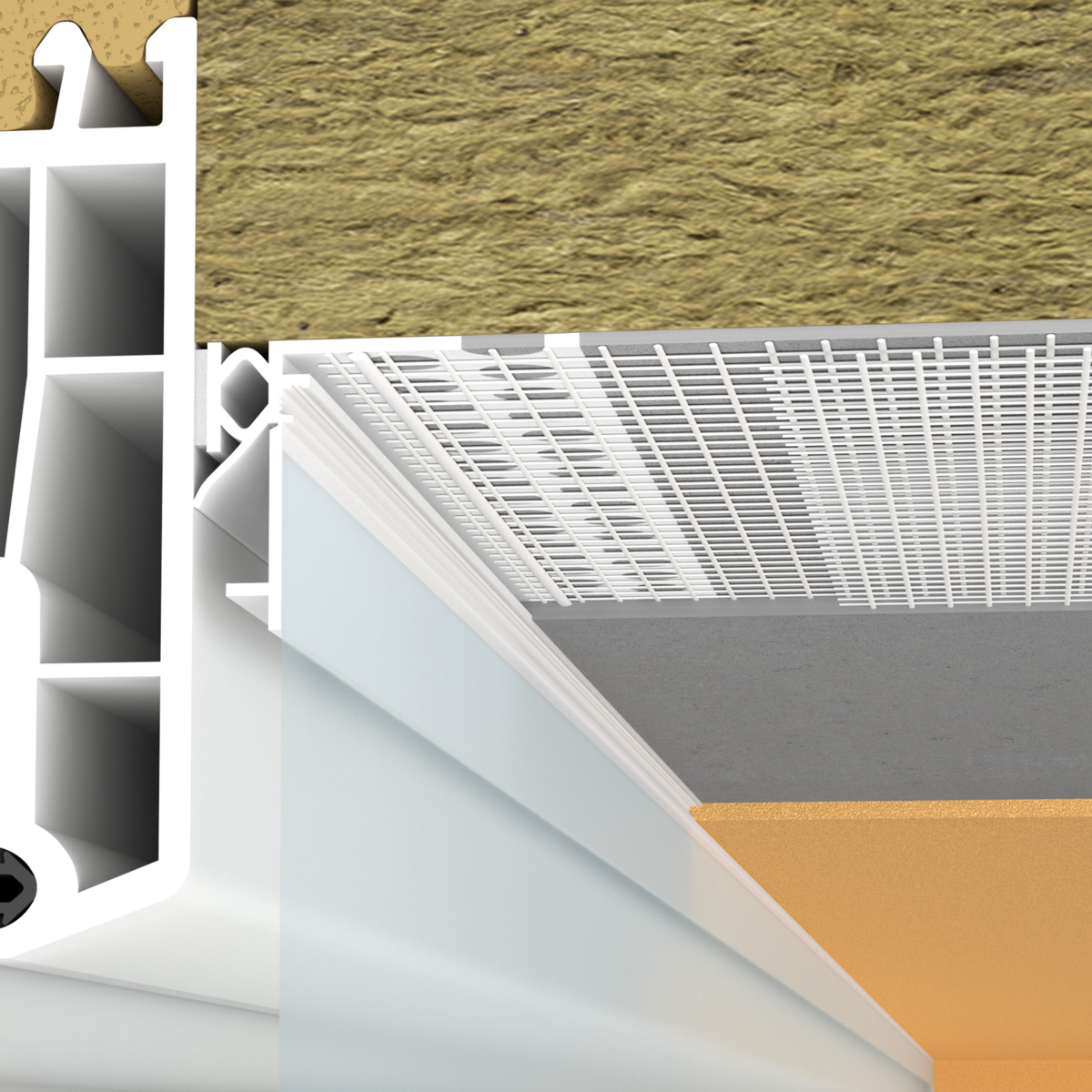 Window Reveal Bead with Protective Lip & Mesh (2.6m) | EWI Store