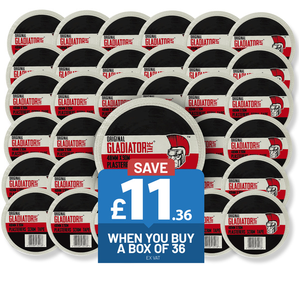 Gladiator Gladiator Scrim Tape (48mm x 90m) Box of 18 Tapes Box of 36 Tapes