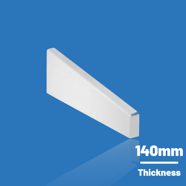 EWI Pro White Aluminium Oversill End Caps (Pair) 140mm 140mm