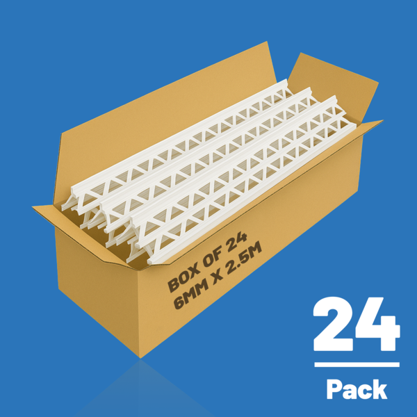 Likov White Corner Bead - No Mesh - 6mm - Pack of 24 6mm Pack of 24 Beads