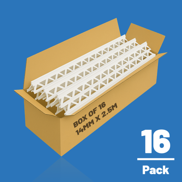 Likov White Corner Bead - No Mesh - 14mm - Pack of 16 14mm Pack of 16 Beads