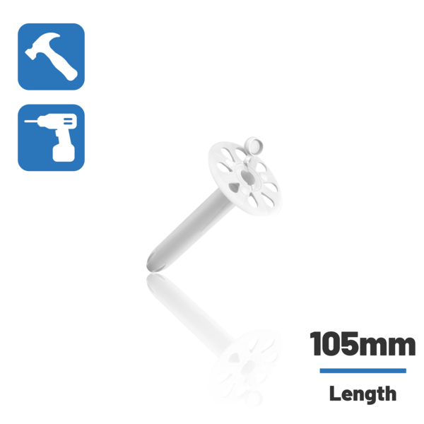 Rawlplug RAWLPLUG – Tubed Insulation Washer – 105mm (Box of 250)