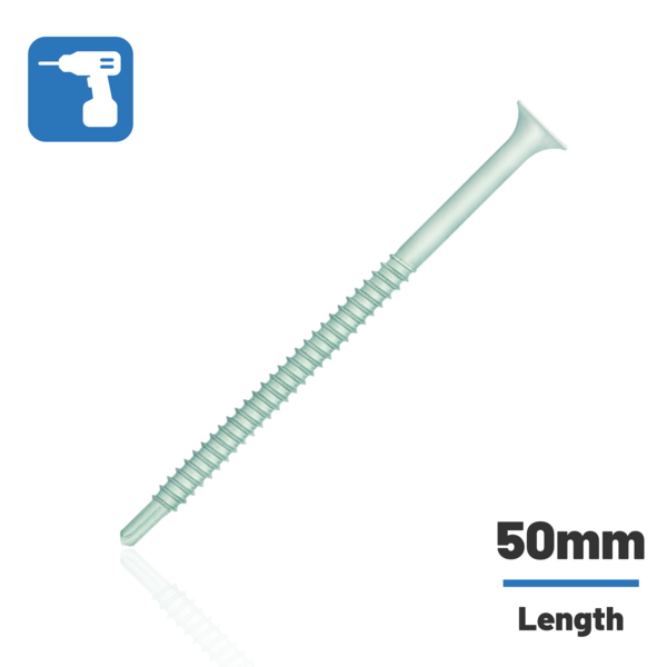 Rawlplug RAWLPLUG - R-WX -  Self Drilling Screws - 50mm 50mm