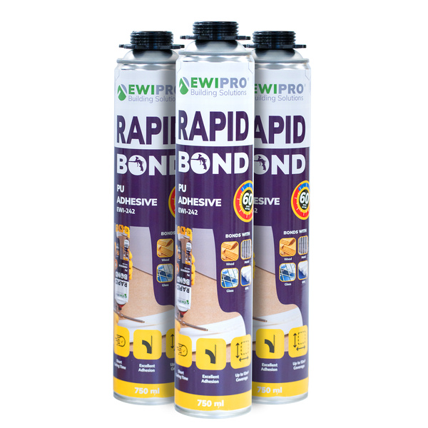 EWI Pro RAPID BOND PU Adhesive (EWI-242) – 750ml