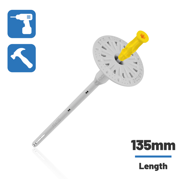 EWI Pro EWI Pro - Metal Screw Insulation Fixing - 8mm 135mm