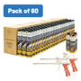 EWI Pro PRO FOAM - Expanding Foam Bulk Bundle - Pack of 24 Pack of 60 (60x EWI-241 + 3x EWI-243C + 2x Foam Gun)