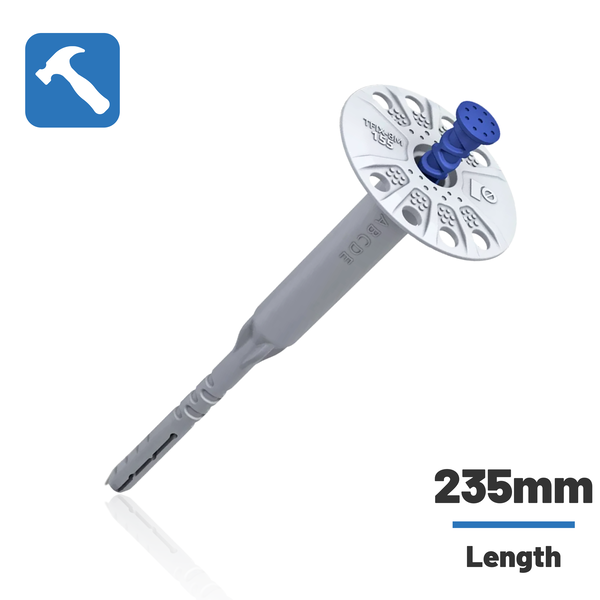 Rawlplug RAWLPLUG - Metal Hammer Fixing (RWL-R-TFIX-8M) - 235mm (Box of 100) 235mm (Box of 100)