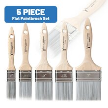  5 Piece Flat Paintbrush Set