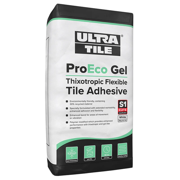 Ultra Tile ProEco Gel - Thixotropic Flexible Tile Adhesive - 20kg