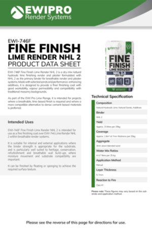 EWI-746F Fine Finish Lime Render NHL 2 - Product Data Sheet.pdf