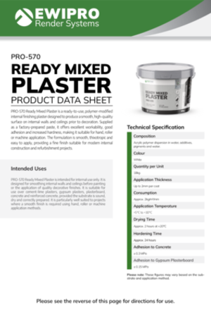 PRO-570 Ready Mixed Plaster - Product Data Sheet.pdf