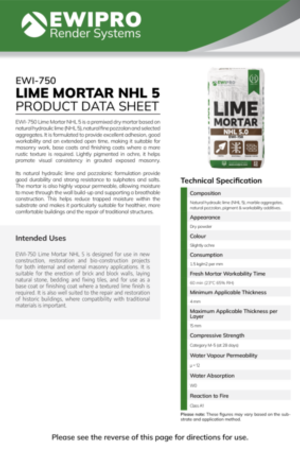 EWI-750 Lime Mortar NHL 5 - Product Data Sheet.pdf