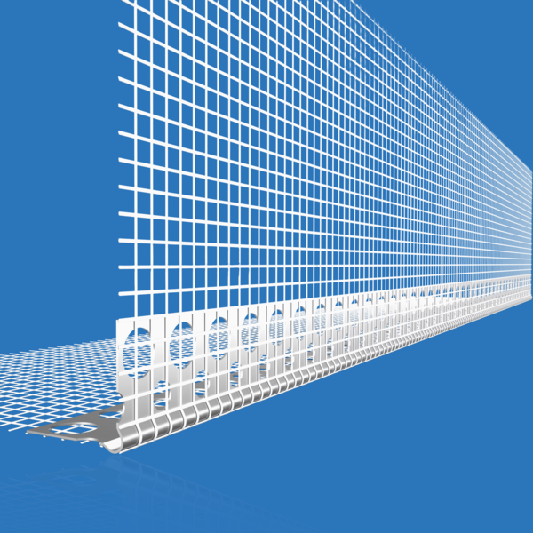 Likov Stainless Steel Render Corner Bead with Mesh and Nose (2.5m)