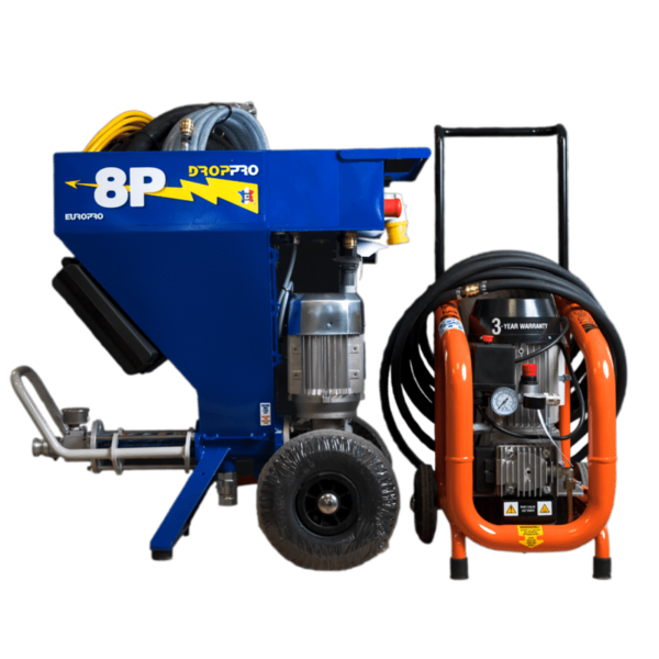 Euromair Euromair DropPro 8P - Thin Coat Render Spray Machine Kit - With Gentilin C330 Compressor