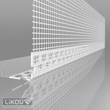 Likov uPVC Flexible Corner Bead with Mesh - 25m Roll