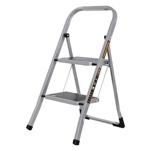TOUGH MASTER TOUGH MASTER - Steel Step Ladder Folding Step Stool with Handrail