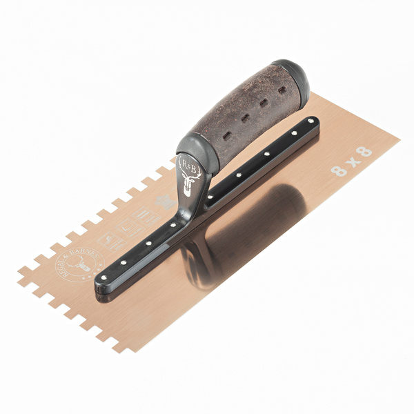 Regal & Barnes Gold Hardened Notched Trowel 8x8mm