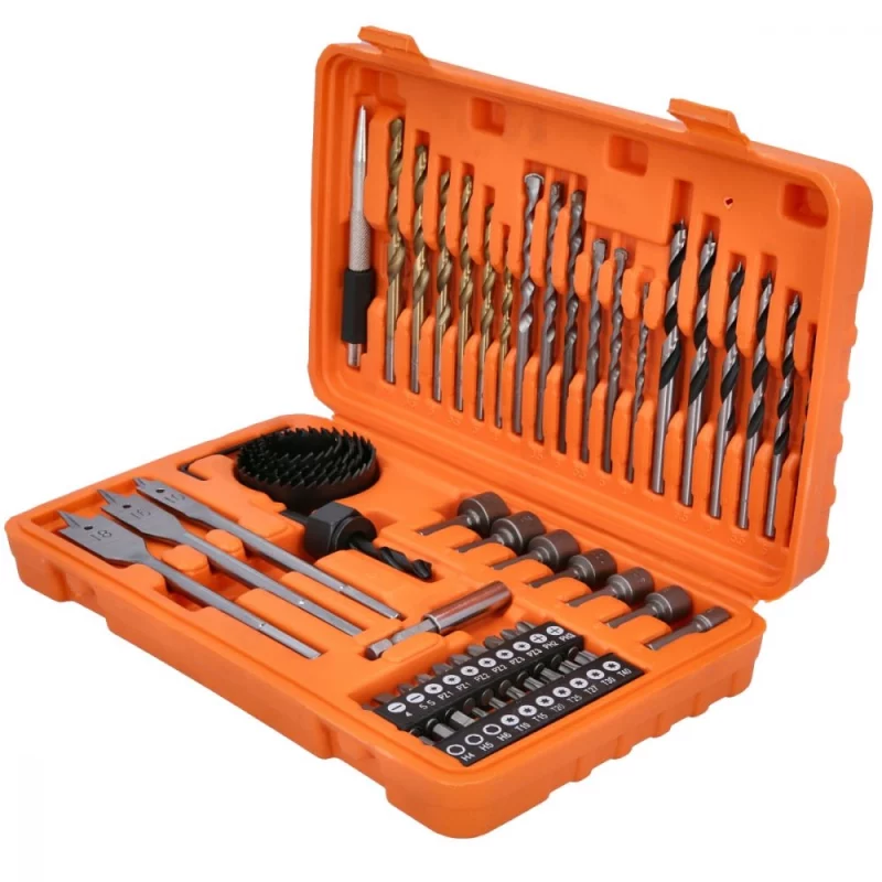Screwdriver drill bit orange tool box