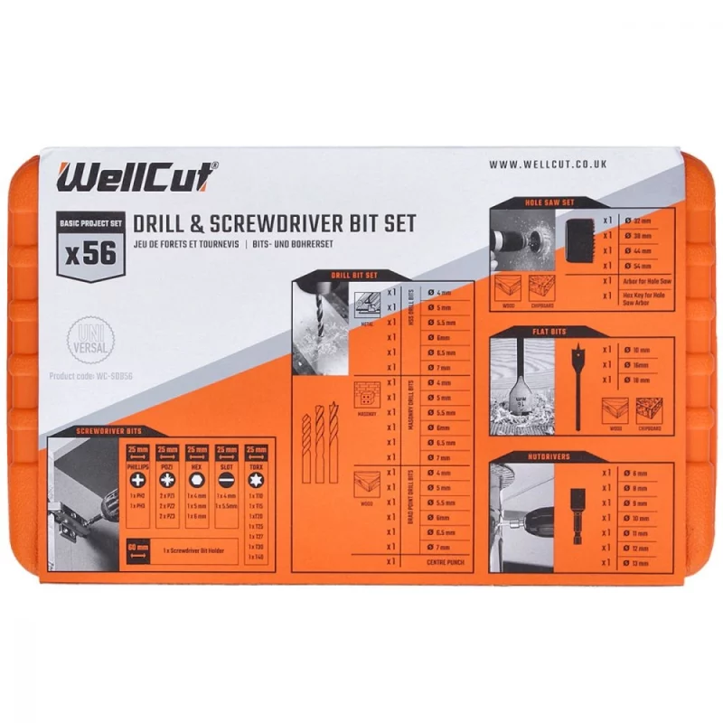Screwdriver drill bit orange tool box information