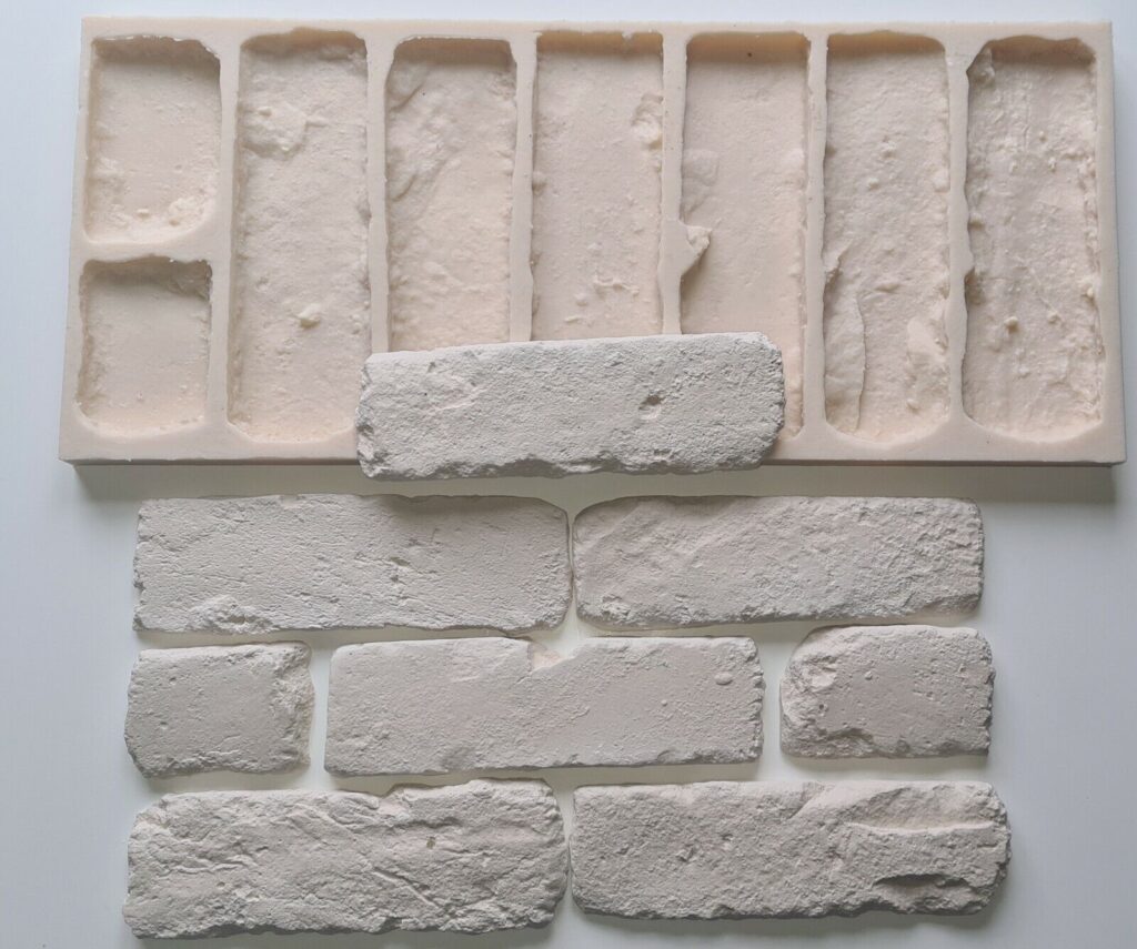 Polyurethane moulds are used for brick slips